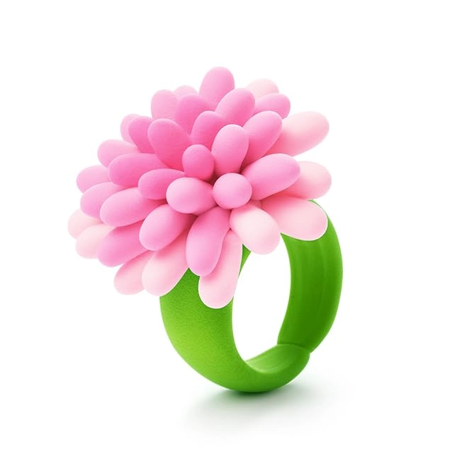 Hey Clay Bijou Flower Rings - Air Dry Clay 3pcs.