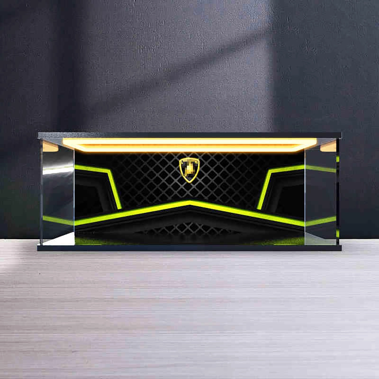 Display Case - 60x30x20cm Acrylic Golden Oak Backlight