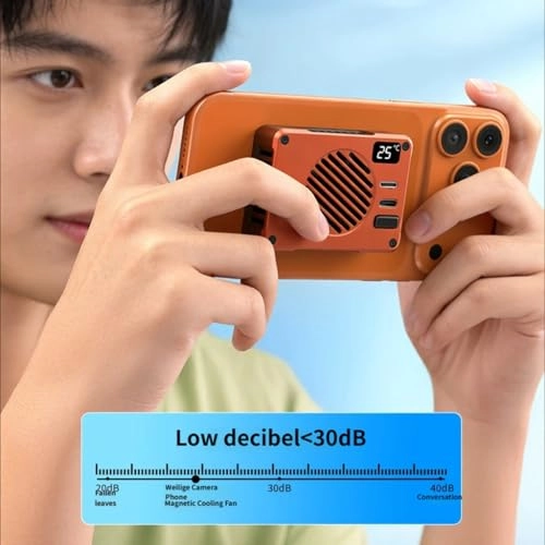 Magnetic Cooling Fan - 10W 4000RPM Temperature Display