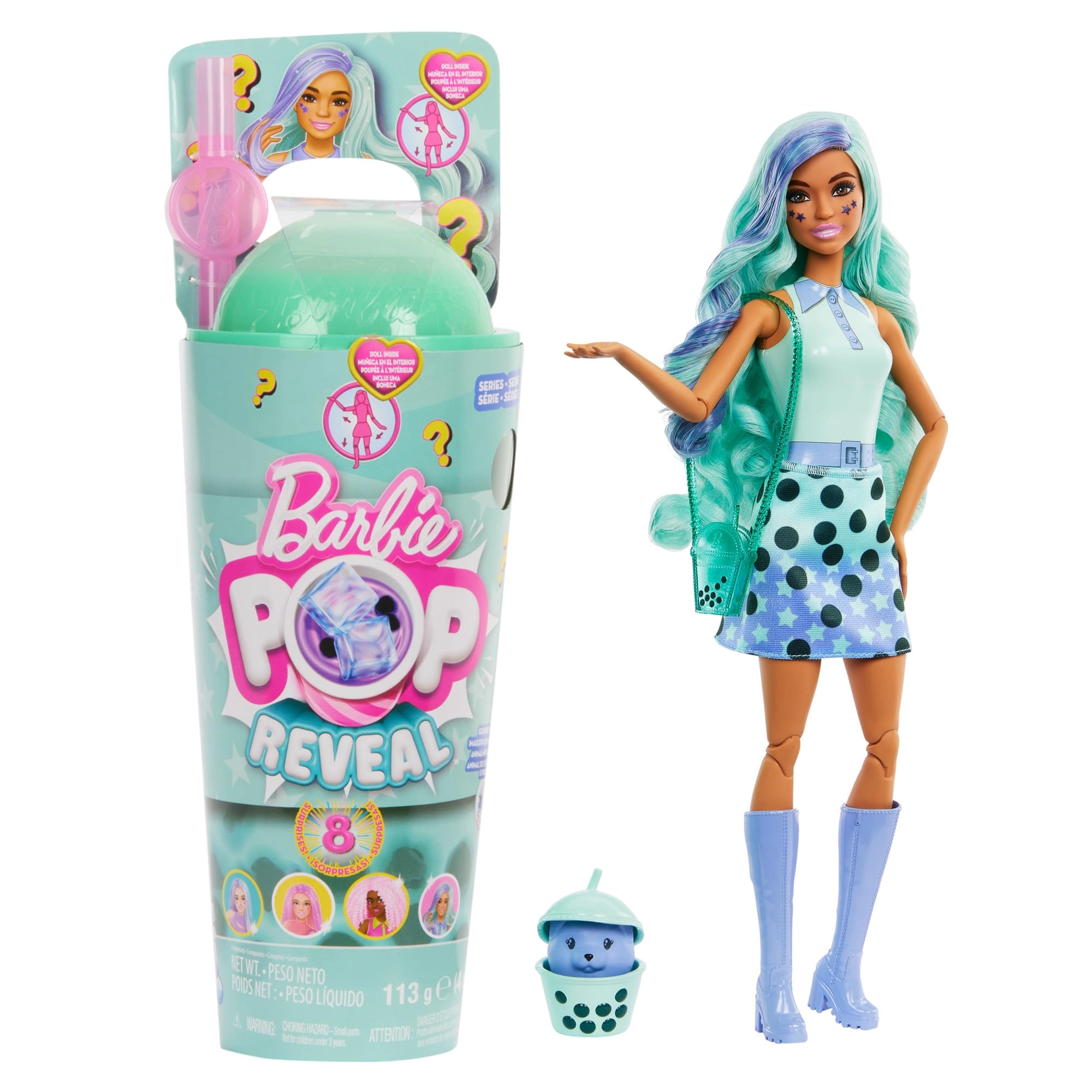 Barbie Pop Reveal Boba Tea Series - Green Tea Ages 3+