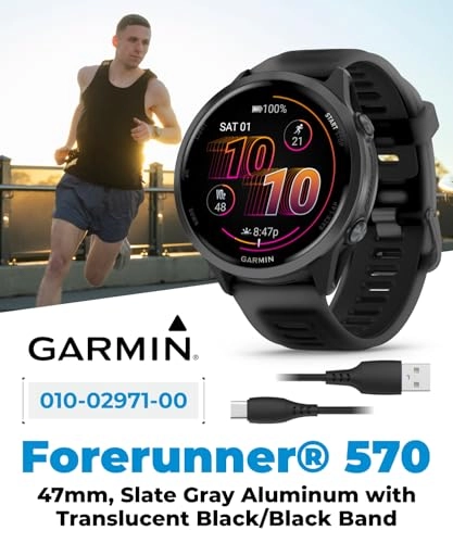 Forerunner 570 47mm aluminum GPS + BLK EarBuds