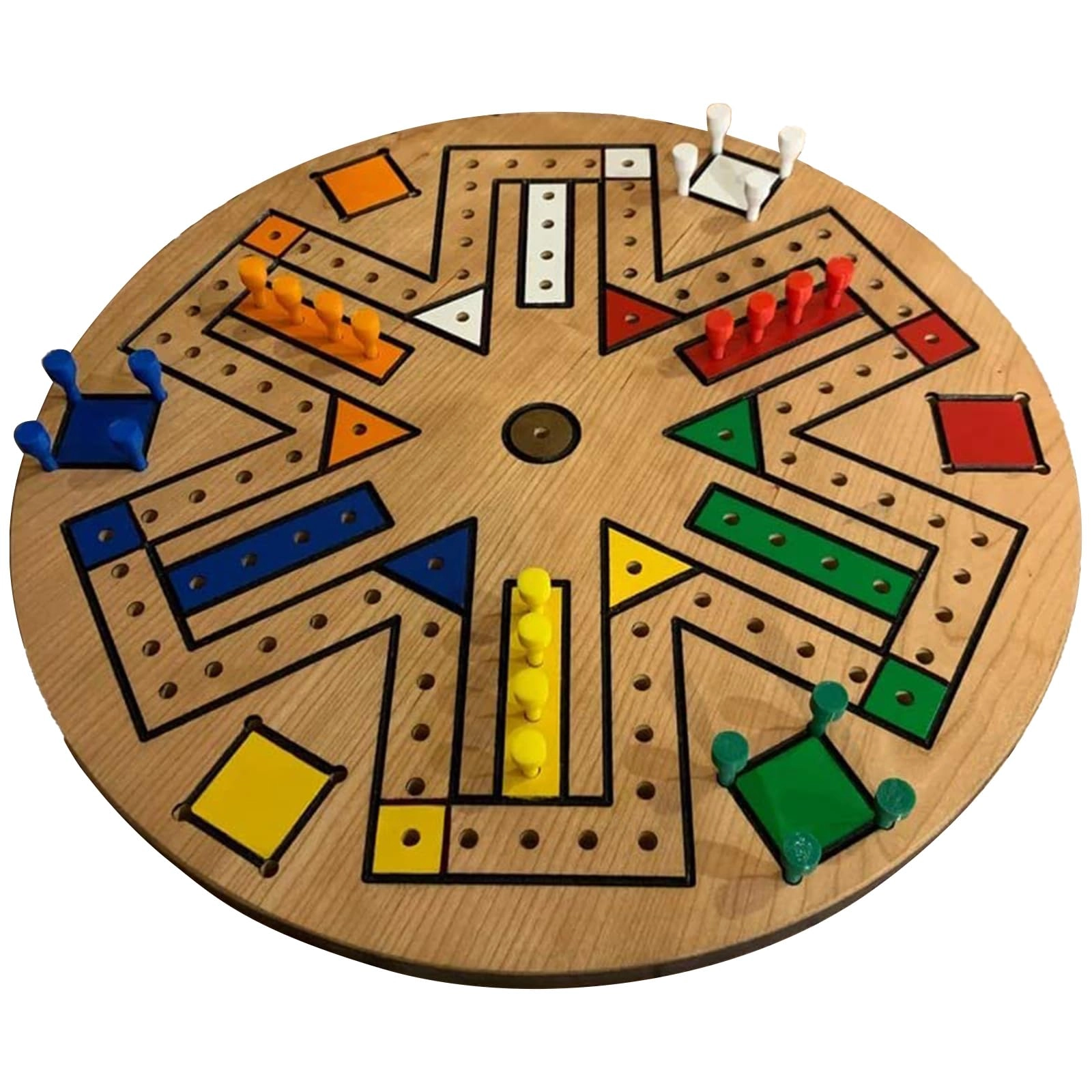 Vikye Fast Tracking Game - Wooden 24 Marbles