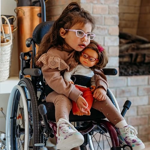 Baby Doll with Down Syndrome - 38 cm Vinyl with Glasses