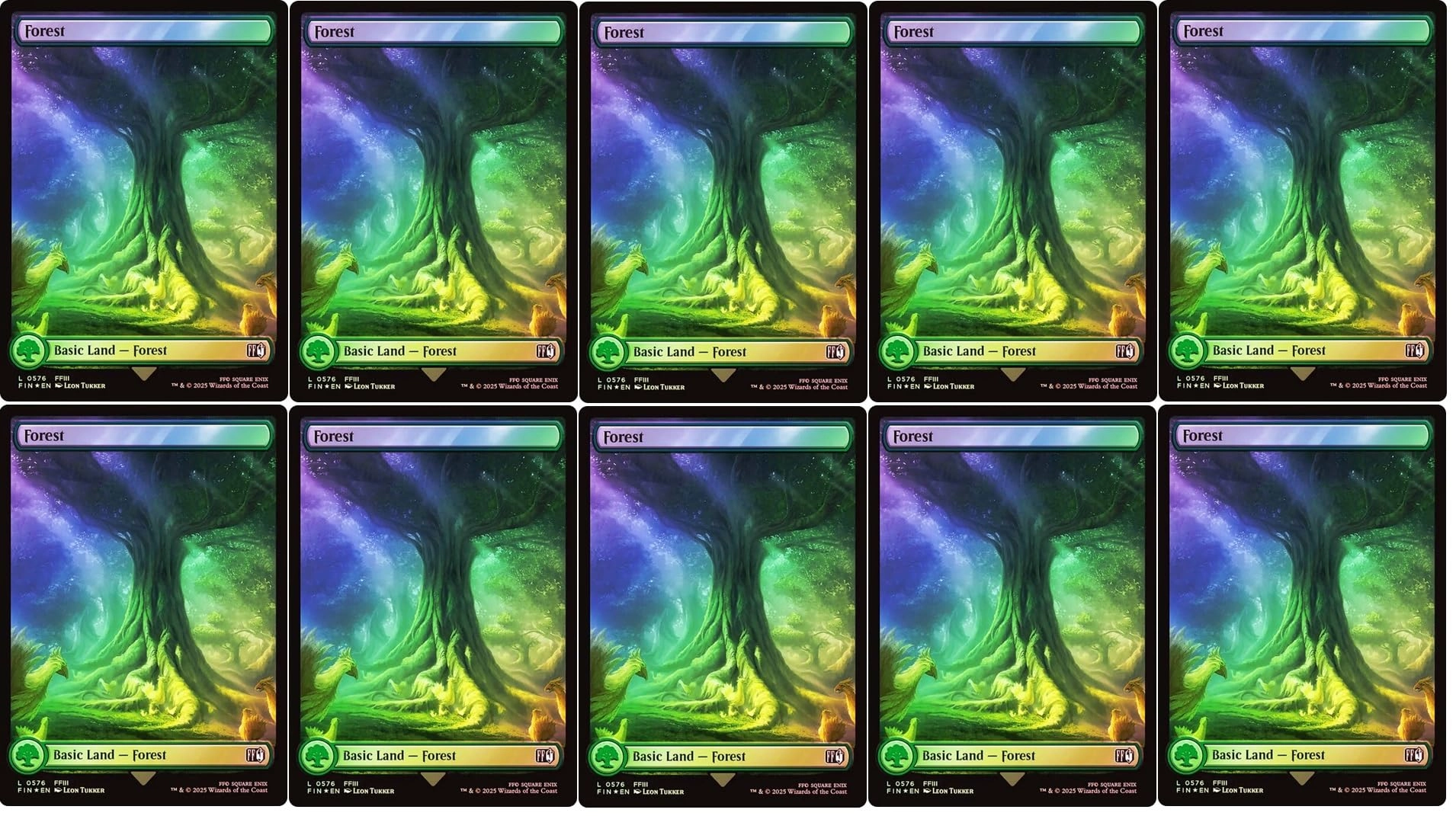 Magic The Gathering Final Fantasy Surge FOIL Full Art Lands - 10pcs