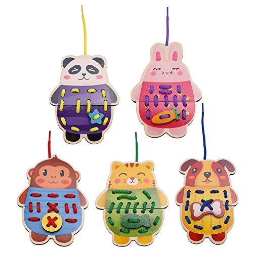 Animal Threading Board - 5 pieces