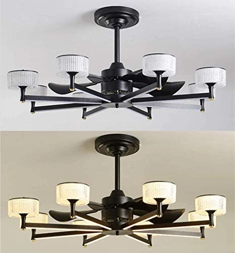 Crystal ceiling fan light - Tricolor