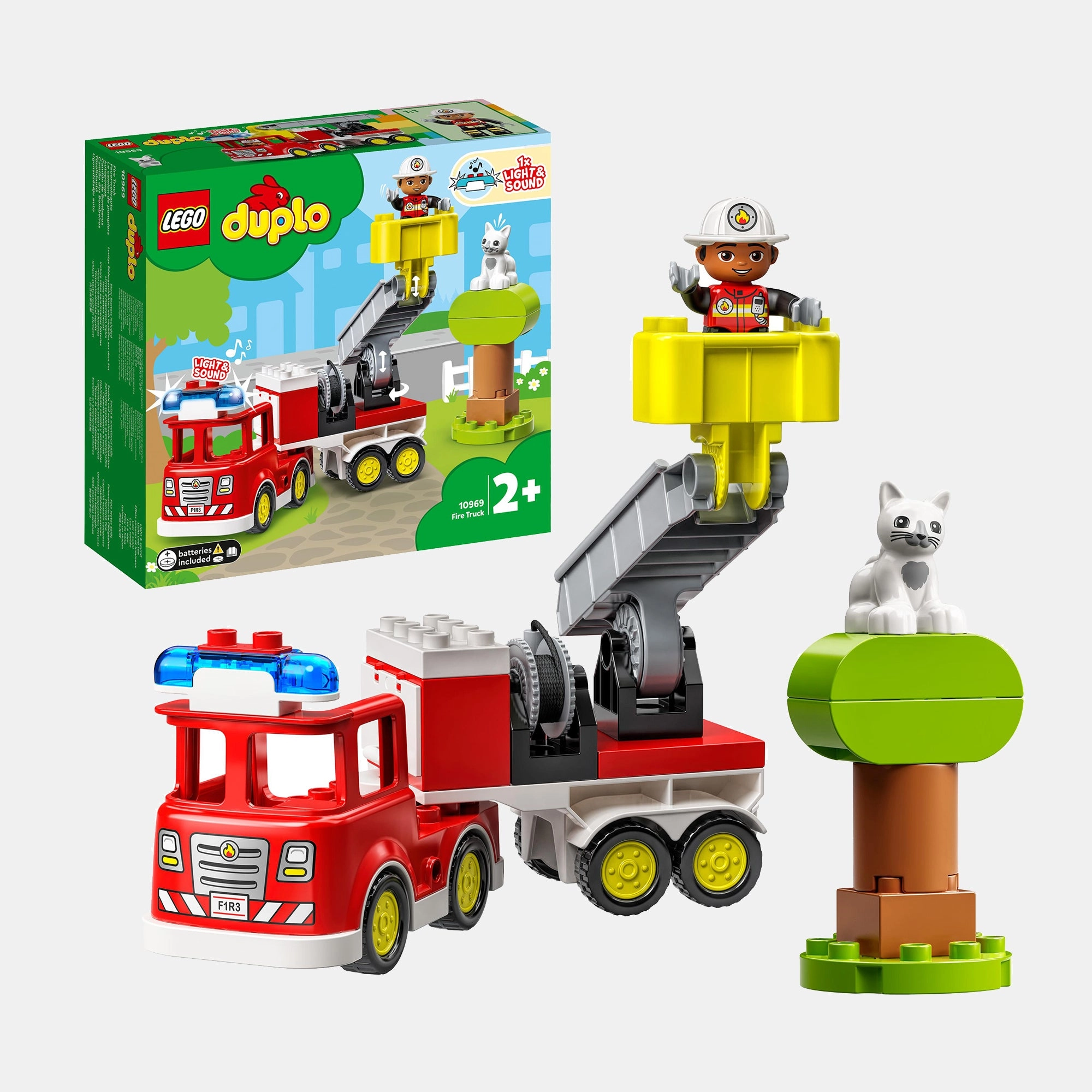 LEGO DUPLO Town Fire Engine - firefighter and cat 21 pcs