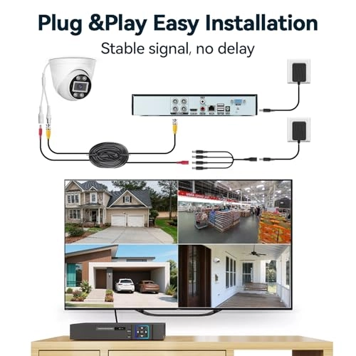 5MP Lite Security Camera System - 4pcs 4 channels 5MP Lite