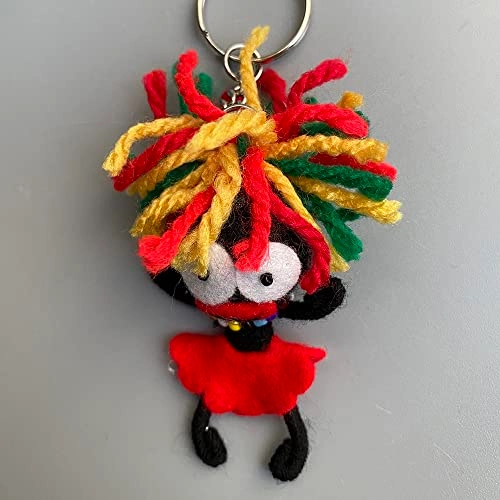 Voodoo String Doll Keychain - Jamaican