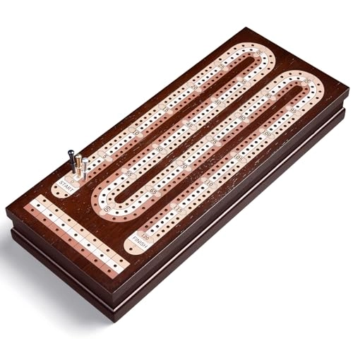 Cribbage Board - 3 Track Foldable Magnetic Lock