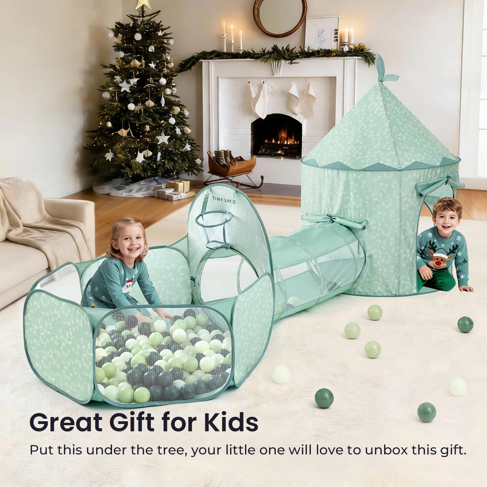 Kids Play Tent - 3-in-1 Khaki
