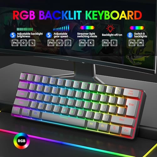 60% Wired Gaming Keyboard - USB-A