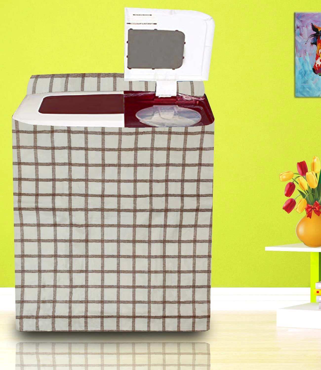 Washing Machine Cover - 6 kg 6.5 kg 7 kg 7.5 kg Brown