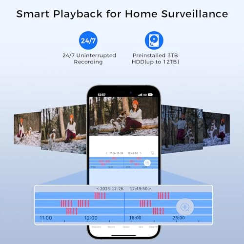 4K PoE Camera System - 8 cameras 16 channels 8MP