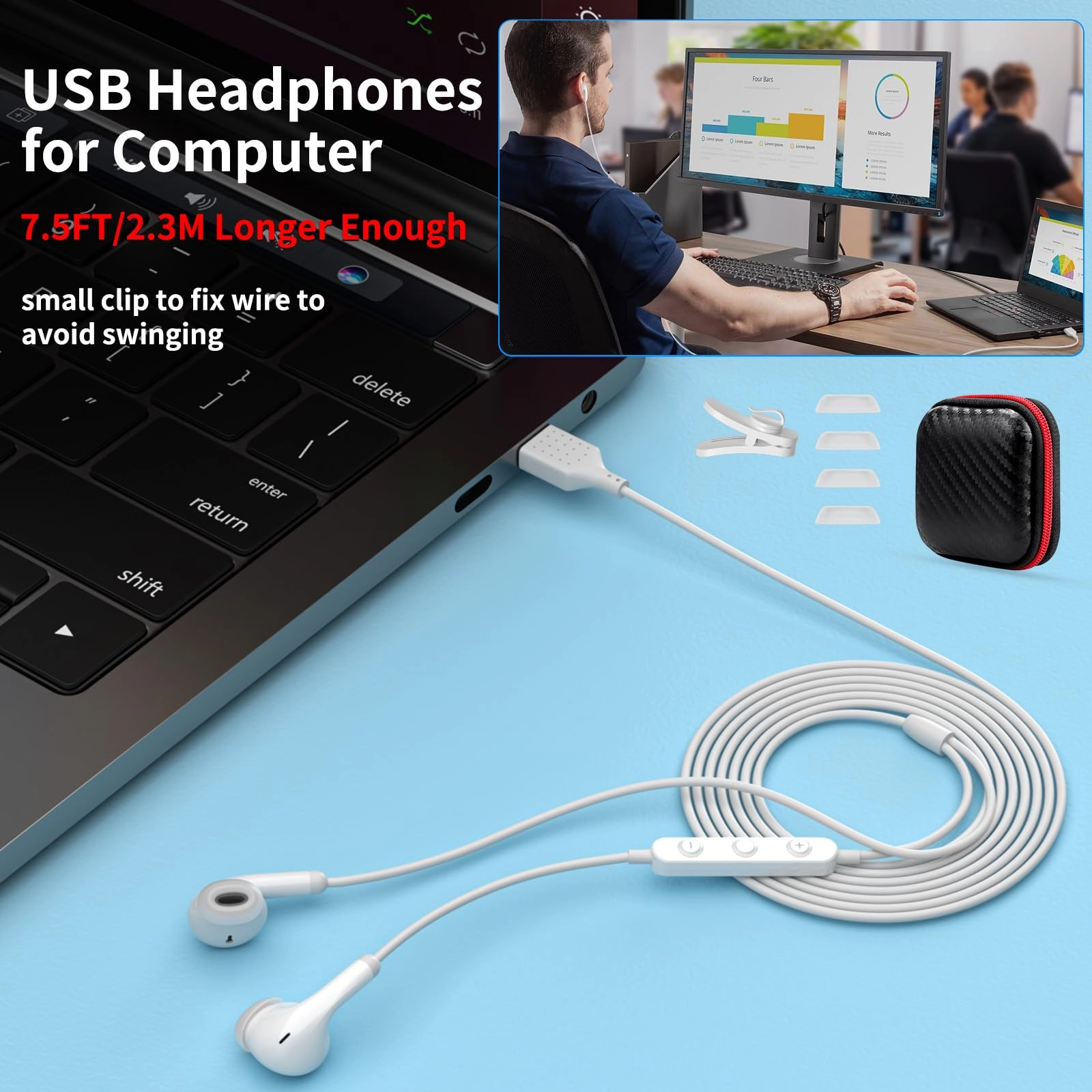 USB Earbuds - Wired Earbud