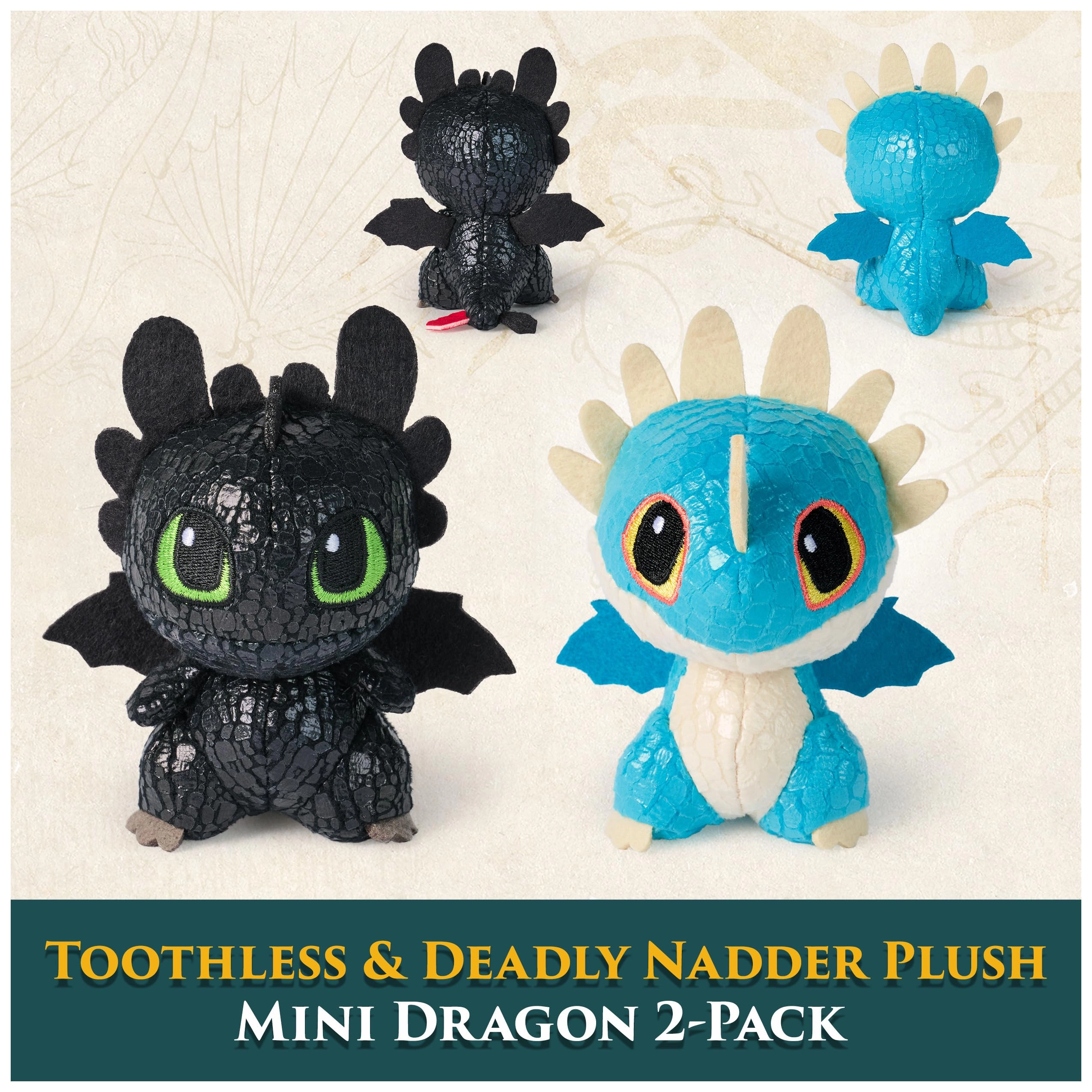 Toothless 11.5 cm Mini Plush + Deadly Nadder