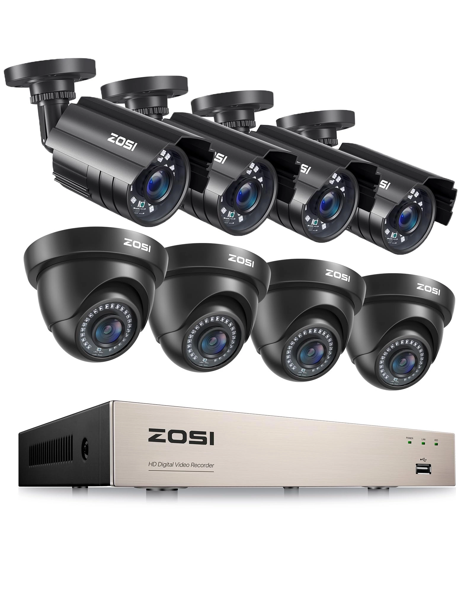 Zosi 8CH 1080P DVR - 1TB