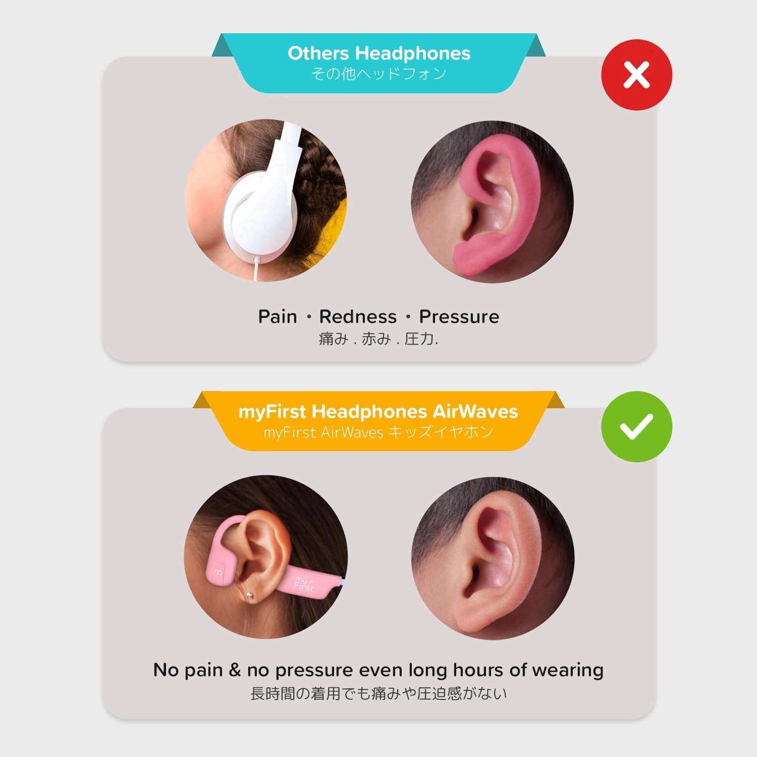 myFirst Bone Conduction Headphones Wireless Headphone