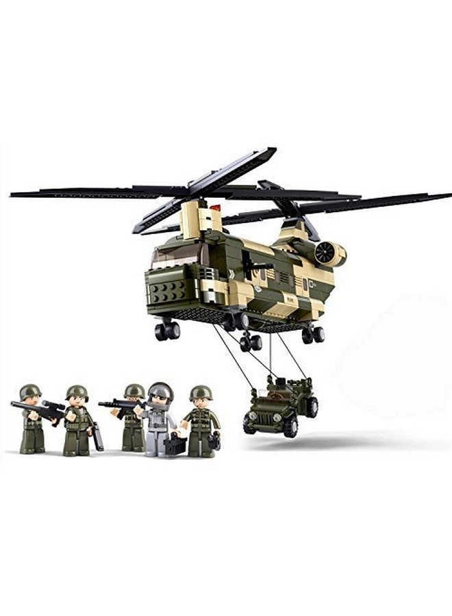 Transport Helicopter + Soldier - Army 520 pcs
