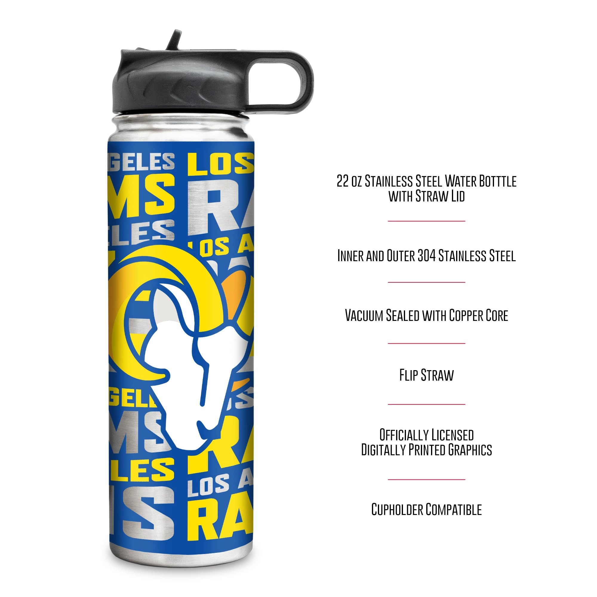 Stainless Steel NFL Football Tumbler - 650ml