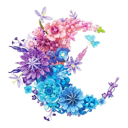 Flower Bouquet Building Set - Moon Flower Yellow Floral