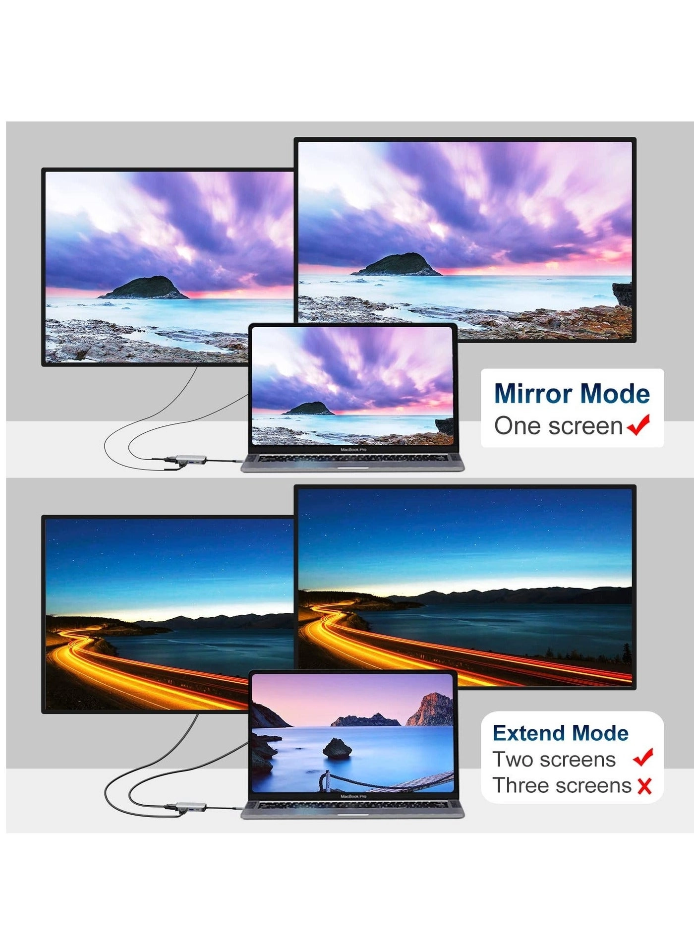 USB C to HDMI VGA Adapter - USB 3.0 4K@30Hz