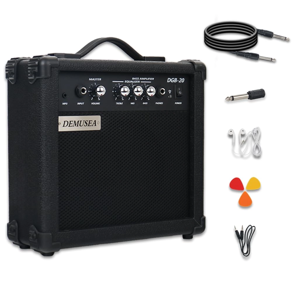 demusea Bass Guitar Amplifier - 20W Black