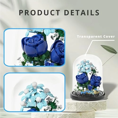 Micro Bricks Building Set - Blue Rose 270pcs