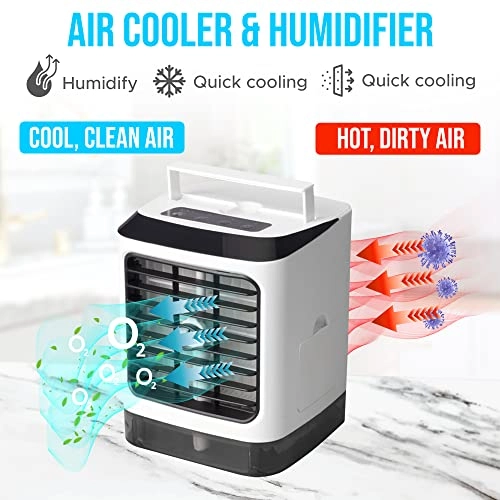 Personal Air Cooler - Remote Controller 7-Coloured LED 500ml