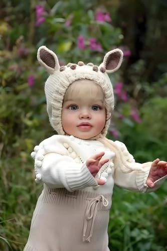 Pippa Reborn Baby Doll - 26 inch Cotton Vinyl Hand-rooted Curly Hair Ages 3+