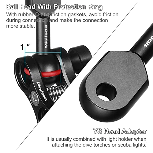 YS head mount arm - 2PCS 3.35"/8.5cm 1" ball