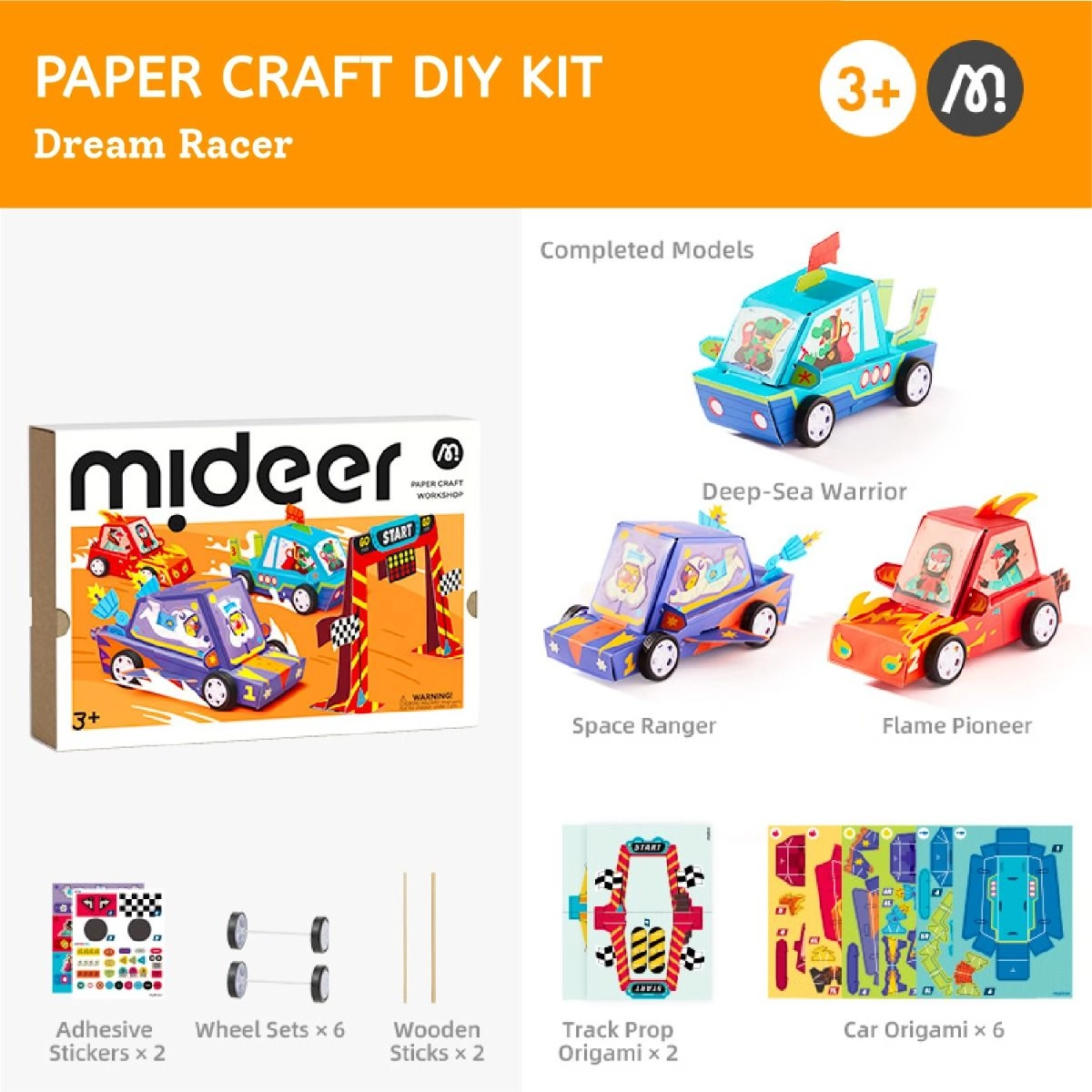Paper Craft DIY Kit - Dream Racer - 3+ years