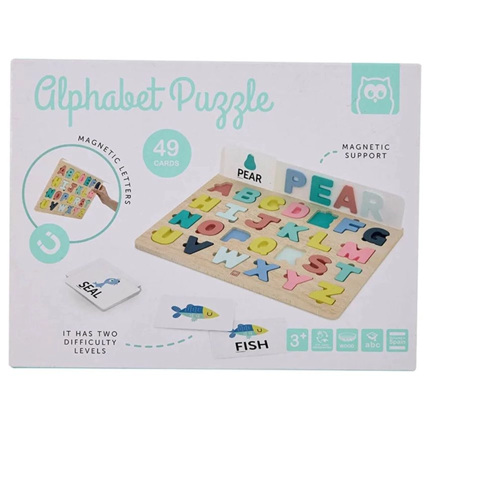 Wooden Magnetic Alphabet Puzzle - 3+ 49 pieces