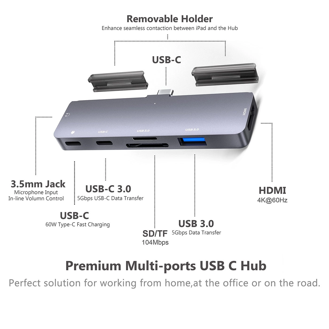 USB C Hub Adapter - USB C iPad Pro iPad Air iPad Mini