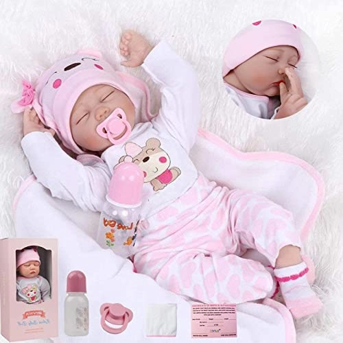 Reborn Baby Doll - 22 Inches / 55 cm Silicone Ages 3+