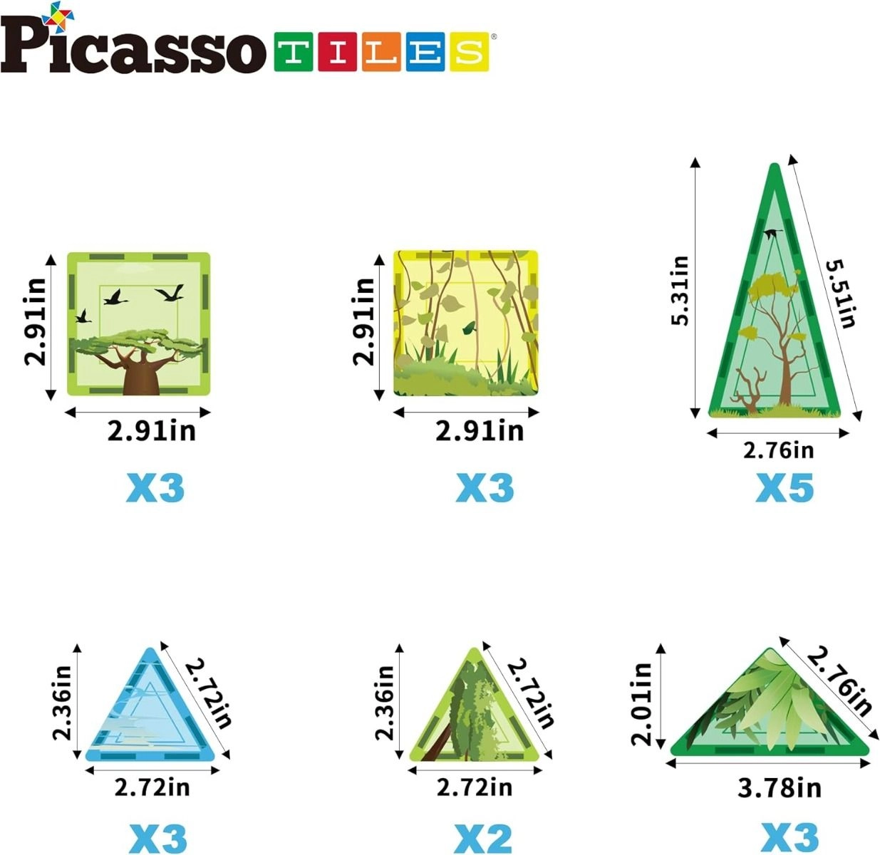 Magnetic Tiles Safari - 26 pcs