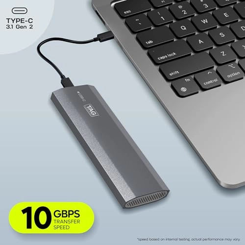 NVMe M.2 SSD Enclosure - USB 3.1 Gen 2 10Gbps Supports 2230/2242/2260/2280 Up to 4TB