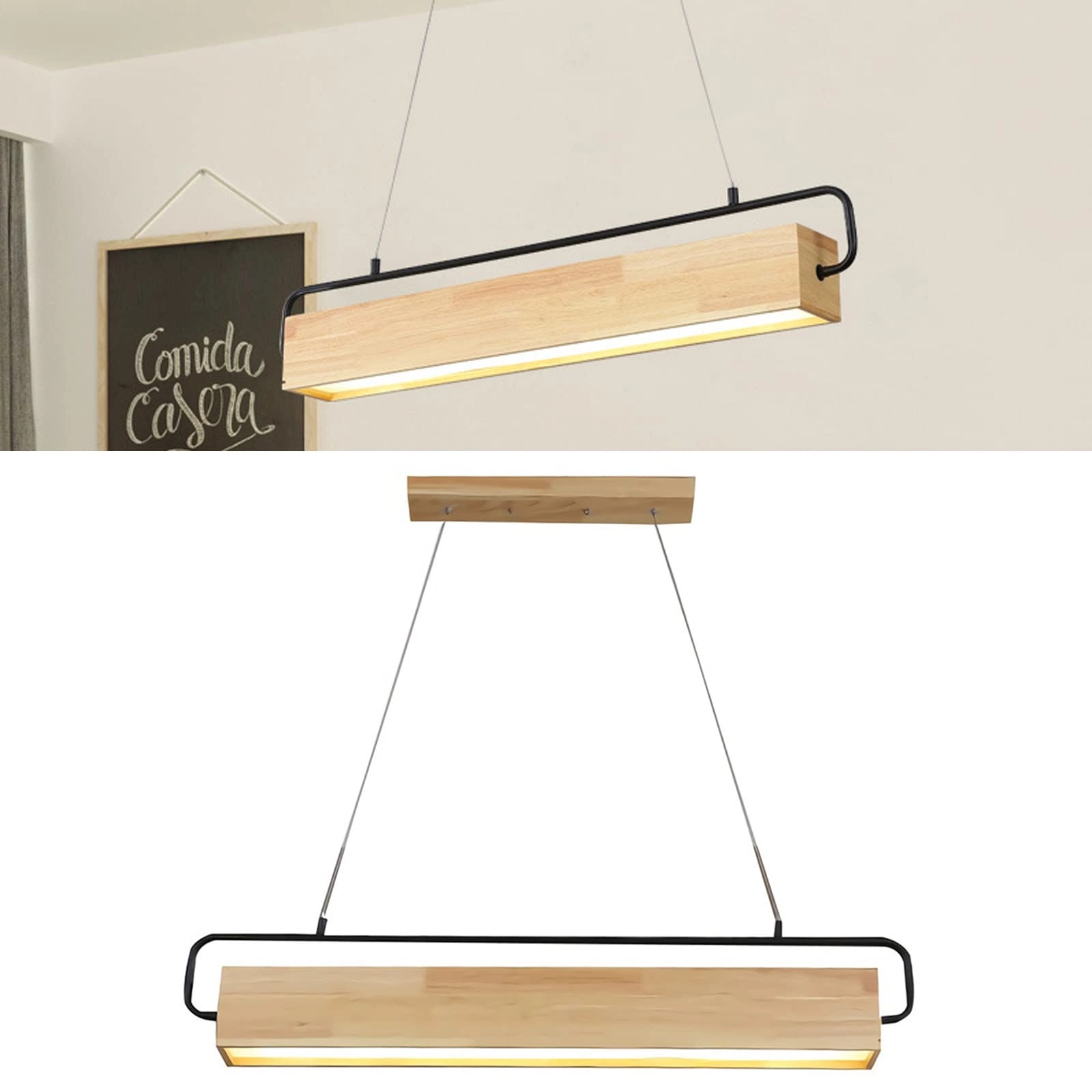 Rural Oak Ceiling Light - 6500K