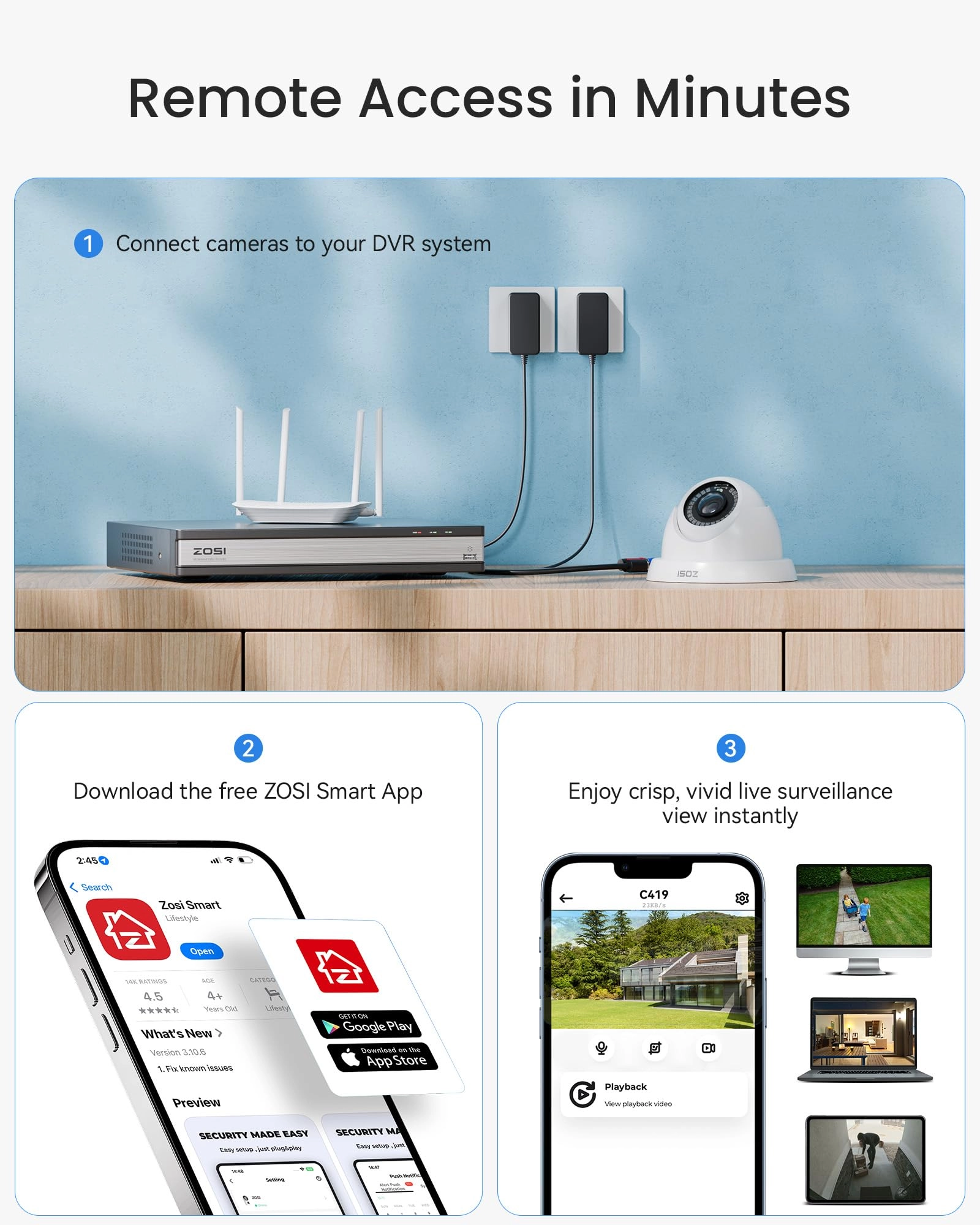 H.265+ Security Camera System - 8 16CH 1080p