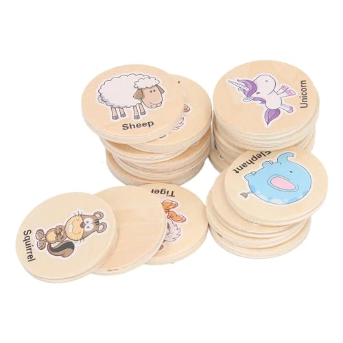 Match Memory Game - Wood Forest Animal