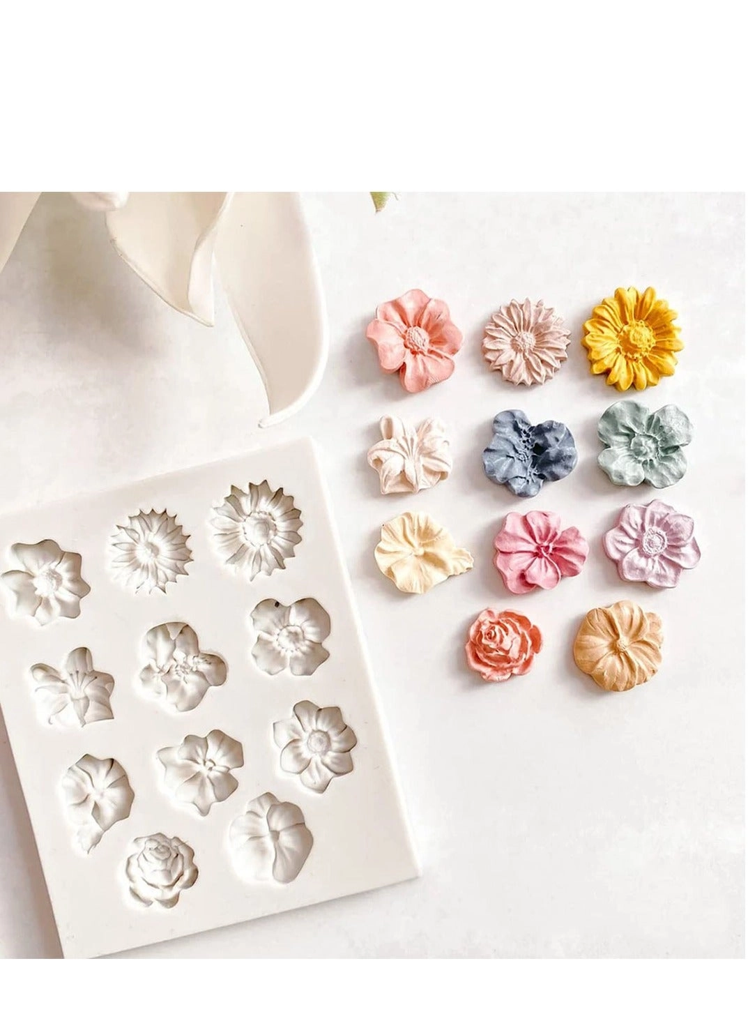 Silicone Flower Clay Molds - Daisy Rose Sunflower