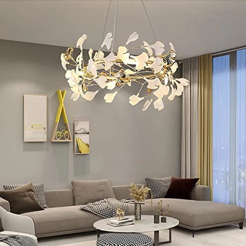 Scandinavian Artistic Long Chandelier - Golden 120*35cm 4 Head