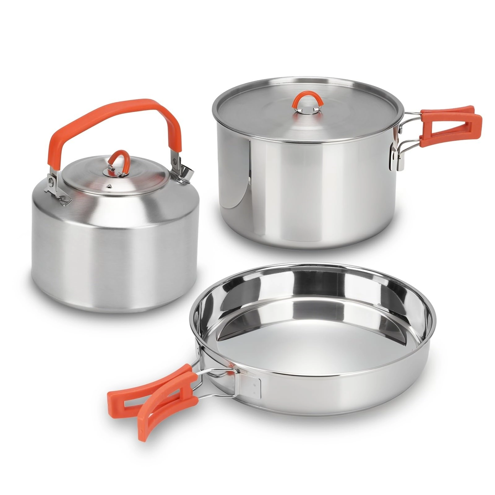 bsdlzch Camping Cookware Set - 3-Piece 3.5L 1.5L