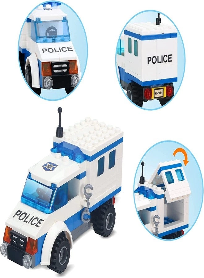 City Police Patrol Car + Prisoner Transporter Truck