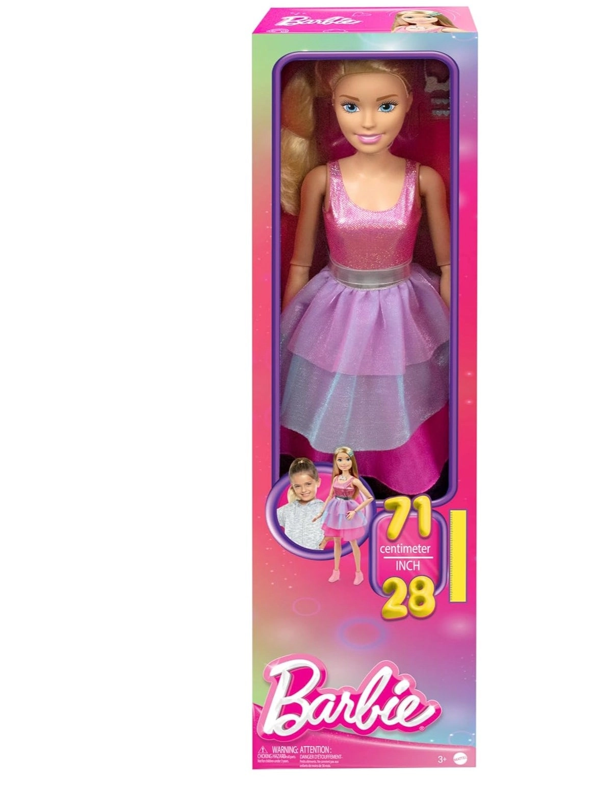 Fashion Doll - 28 Inches Blonde Ages 3+