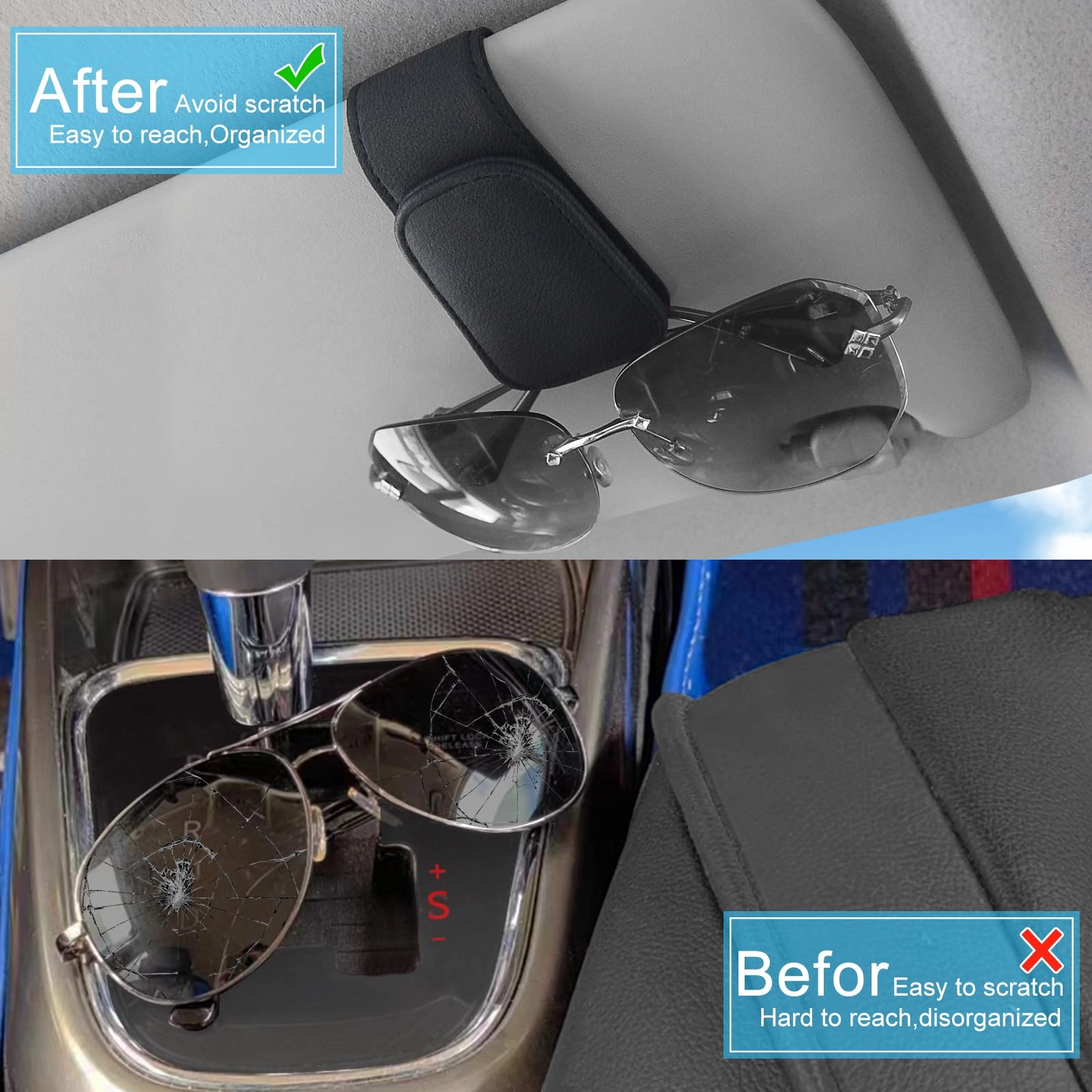 Sunglasses Holders for Car Visor