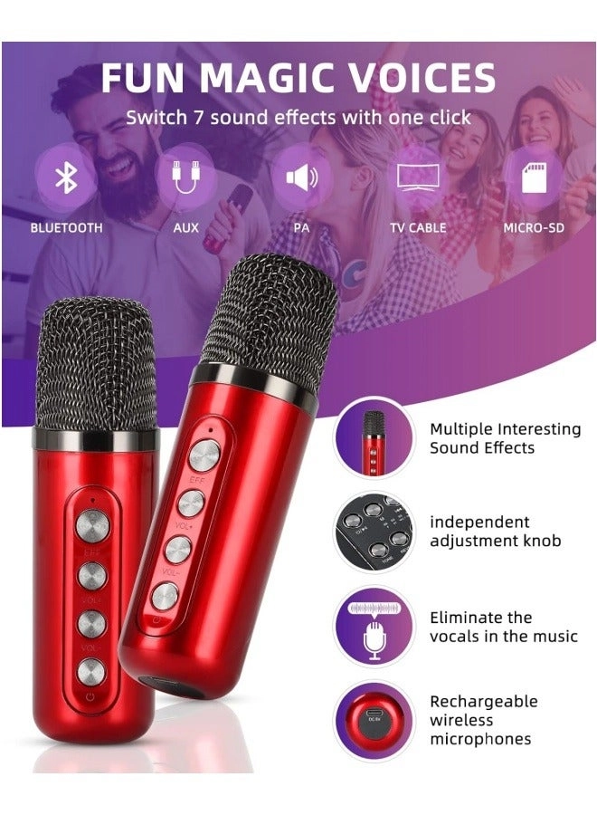 Wireless Karaoke Machine - 2 Microphones
