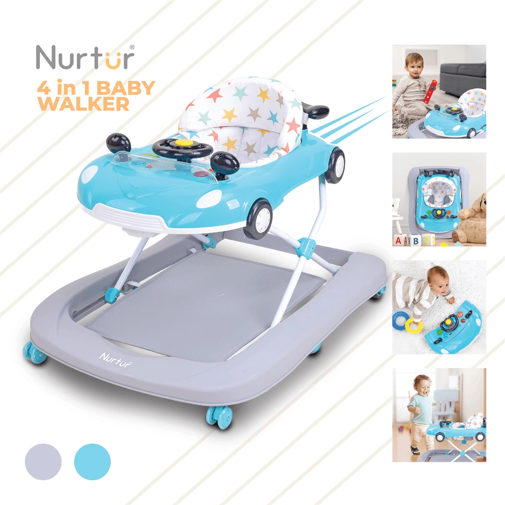 4-In-1 Baby Multi Walker - Music Function EN 71 Certified