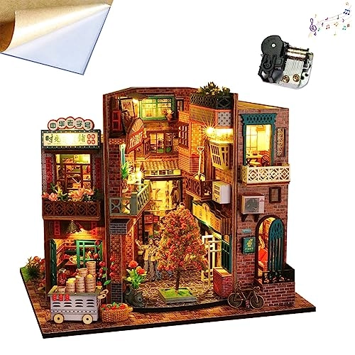 3D Wooden Puzzle Bookshelf Insert - Library of Books 1:24