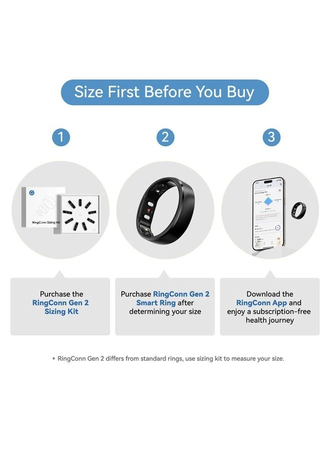Gen 2 Smart Ring - Sleep Apnea Monitoring 12-Day Battery Life